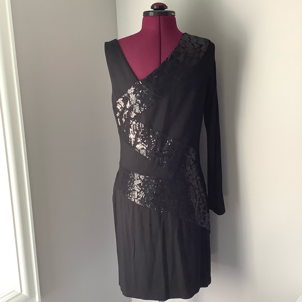 🎉2xHP🎉LAUNDRY SHELLI SEGAL 1-Shoulder Black 👗 - Picture 6 of 7
